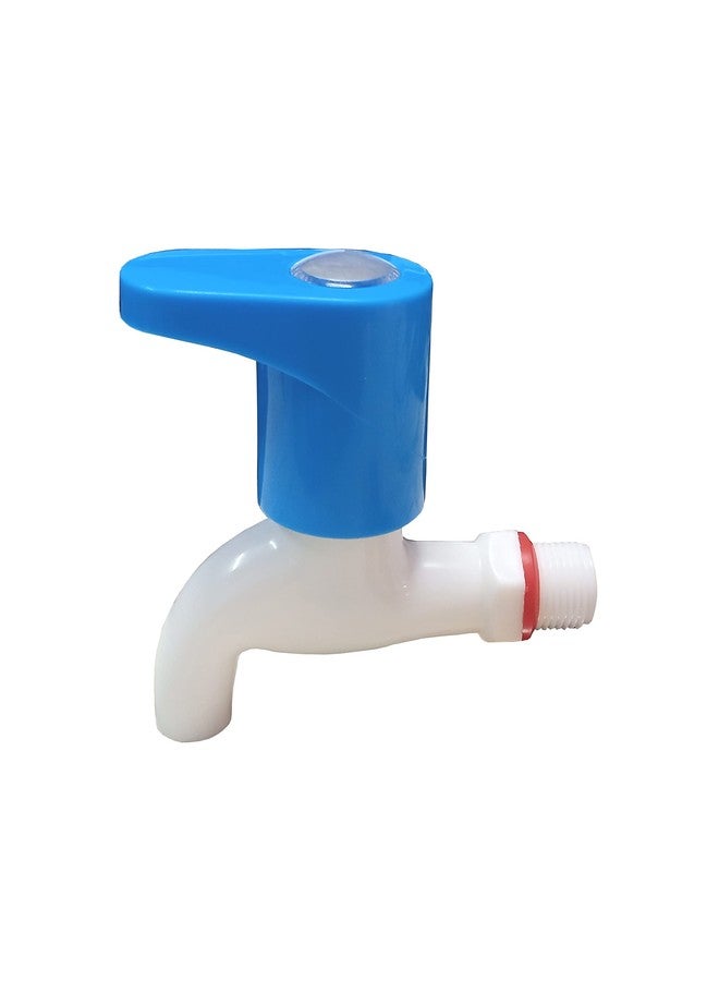Droptech PVC Plastic Bib Cock/Water Taps for Kitchen Bathroom Wash Basins - Set of 4 (1/2", 15 mm) Type PVC Taps Faucet for Hot and Cold Water Royal Bib Taps - Image 4